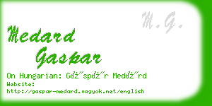 medard gaspar business card